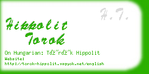hippolit torok business card